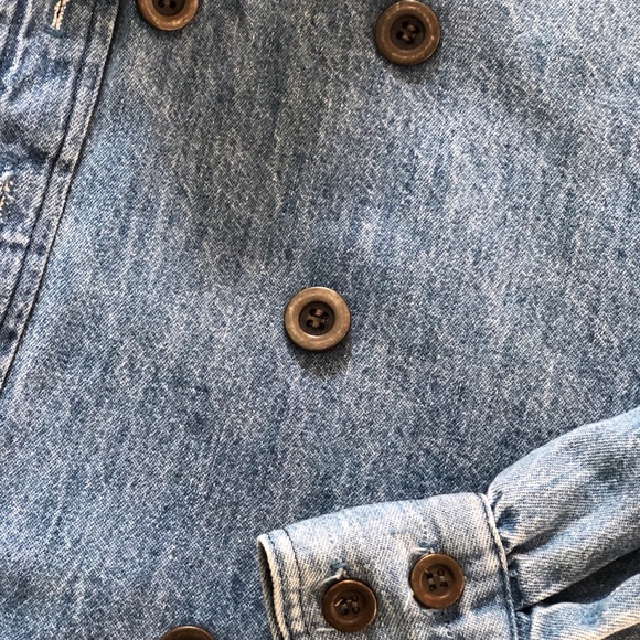 Vintage Men's  Wah Maker Denim Bib Shirt - Picture 3 of 6